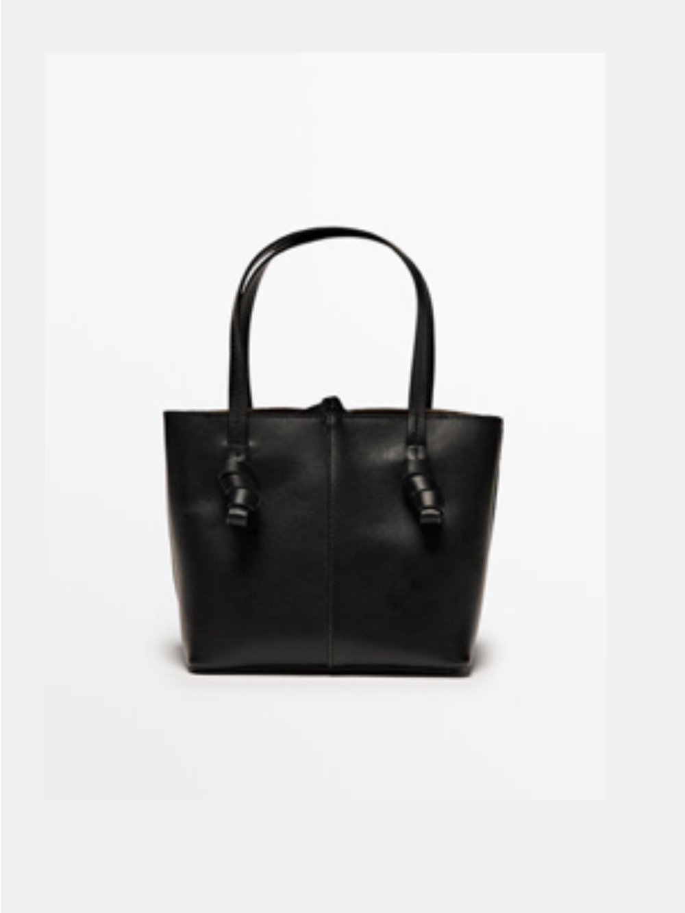 Massimo Dutti Napa Leather Mini Bucket Bag